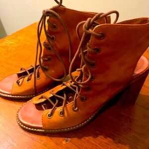 Free People Jeffrey Campbell Open toe Lace up Bootie